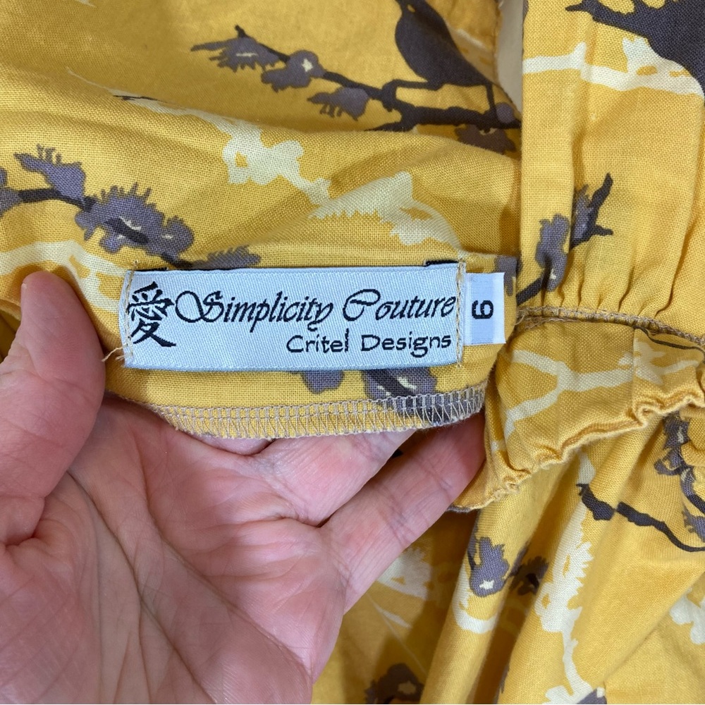 yellow bird girls dress - Picture 6 of 6